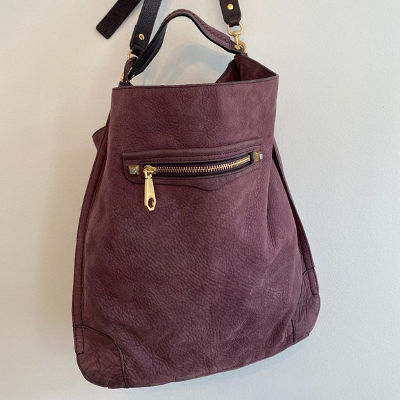 Rebecca Minkoff Slouchy Purple Suede Hobo Bag - Picture 2 of 3